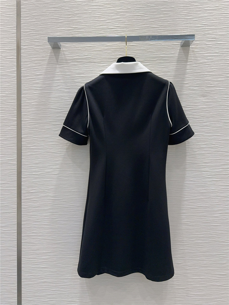 Pra*a open collar polo dress replica designer clothes