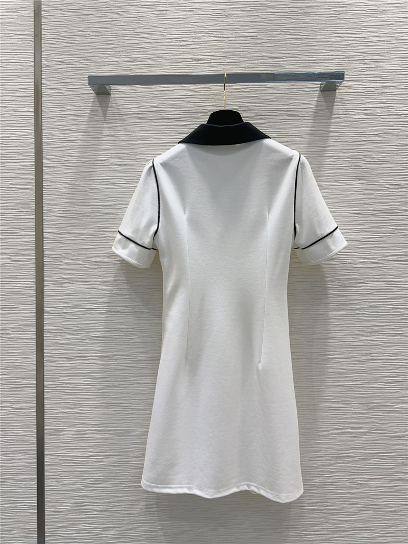 Pra*a open collar polo dress replica designer clothes