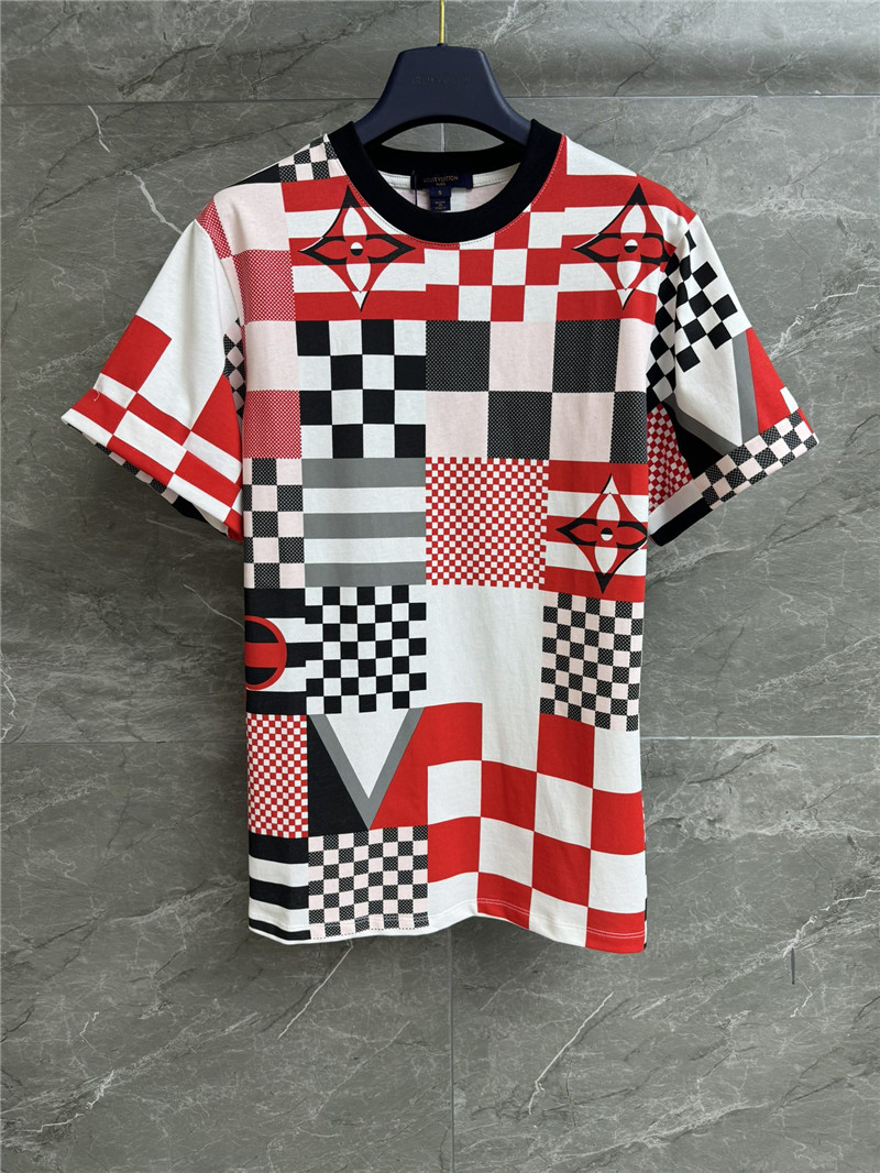 l0vis Vvtt0n lv contrast print t-shirt replica clothing sites