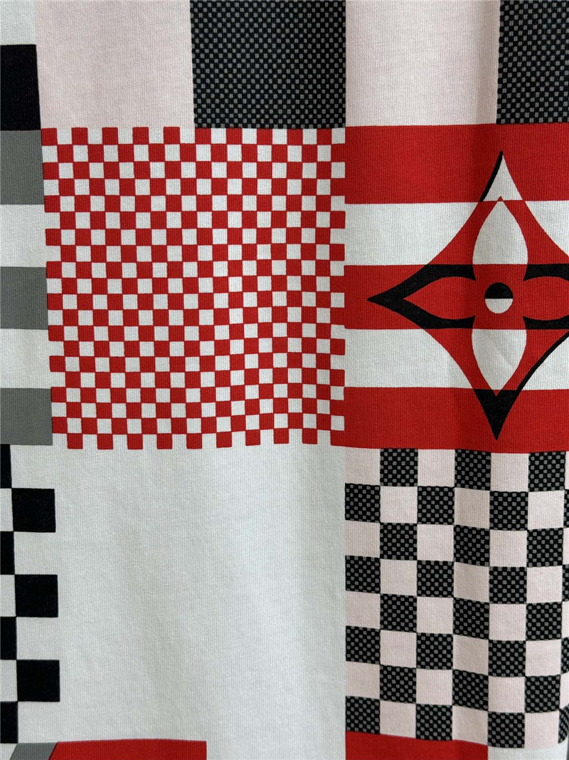 l0vis Vvtt0n lv contrast print t-shirt replica clothing sites