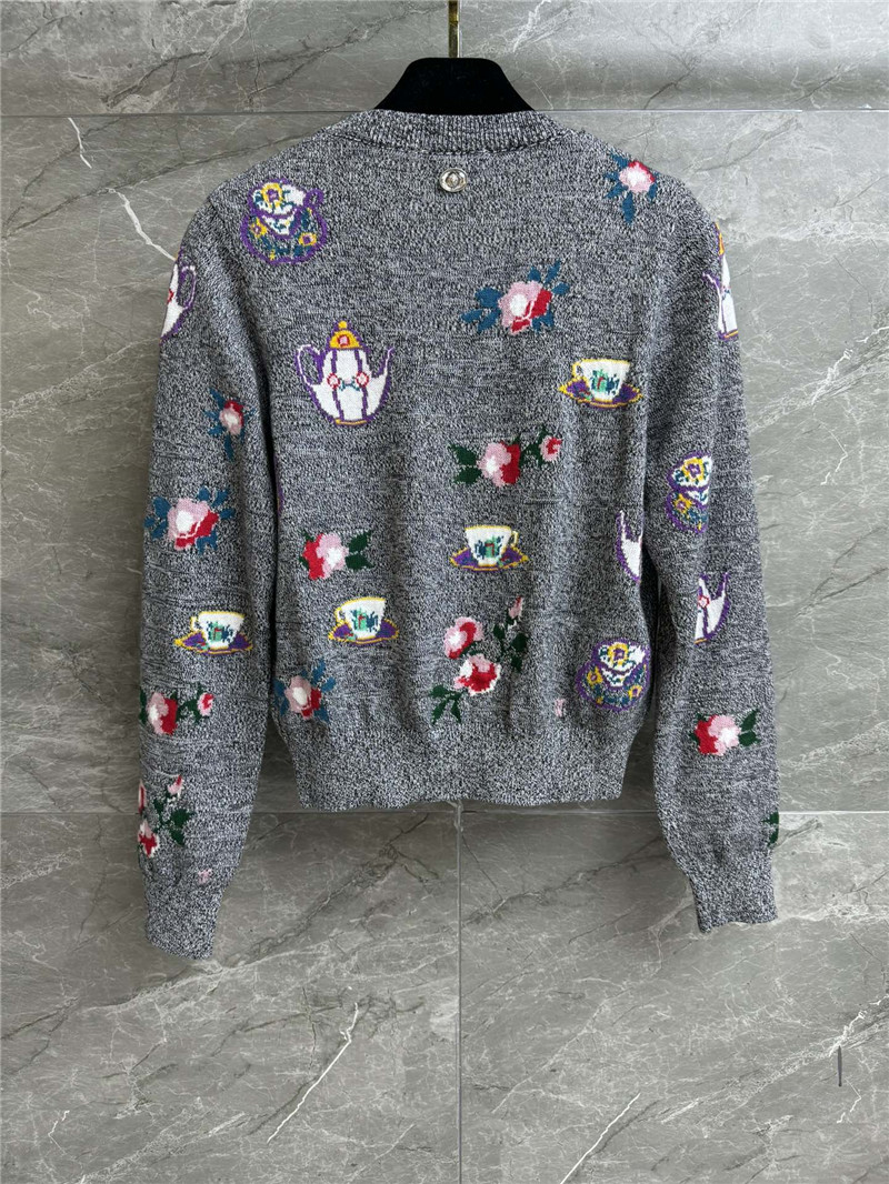 Ch**el teapot floral sweater replica clothing sites
