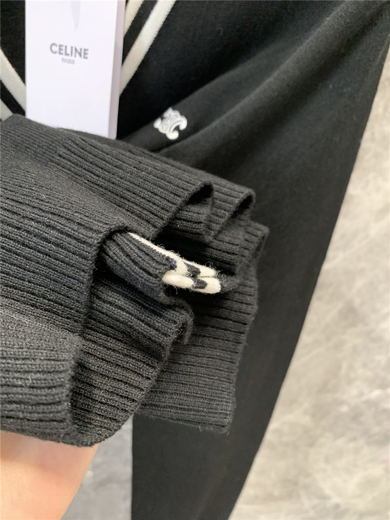 Ce1i*e logo single breasted knitted cardigan replicas clothes