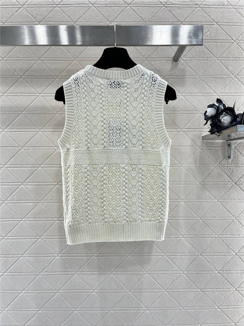 Ch**el crochet knitted vest replica designer clothes