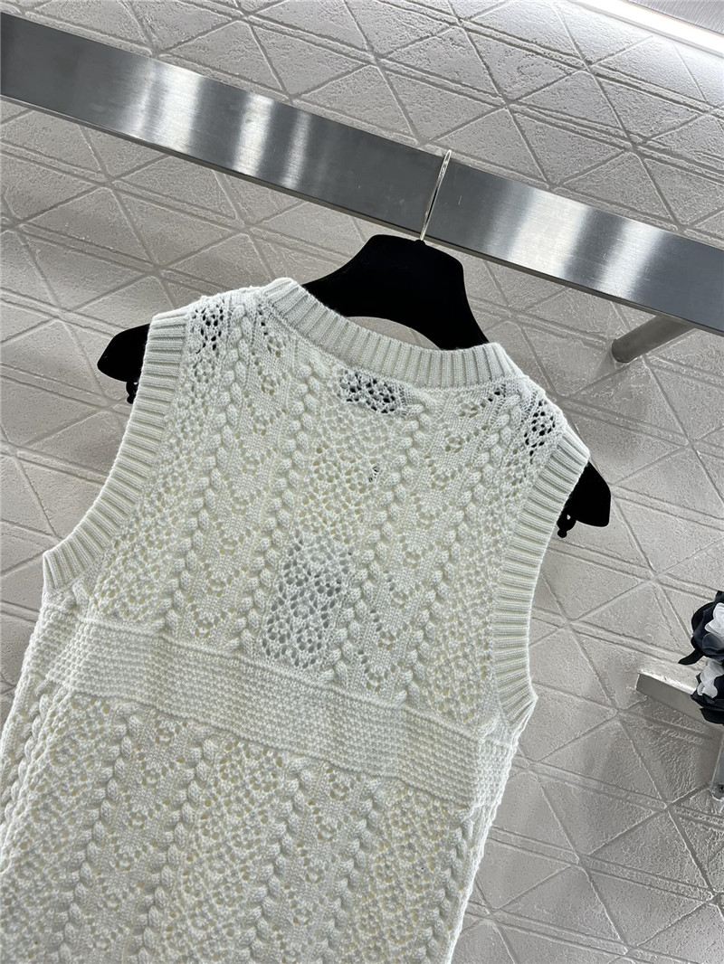 Ch**el crochet knitted vest replica designer clothes