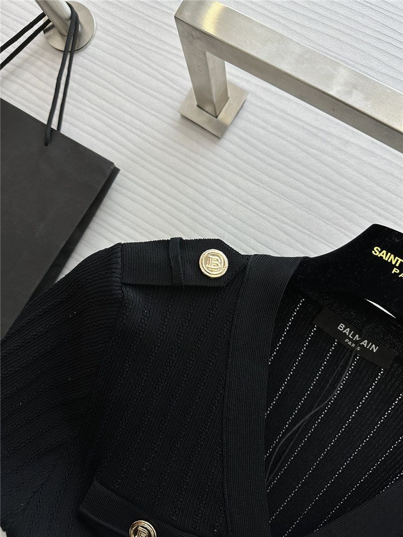 Balmain gold button short sleeve replica d&g clothing