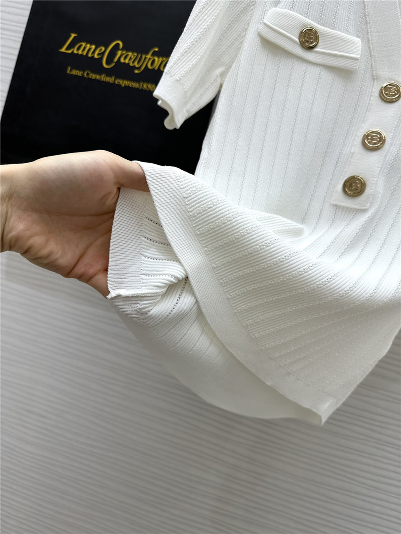 Balmain gold button short sleeve replica d&g clothing