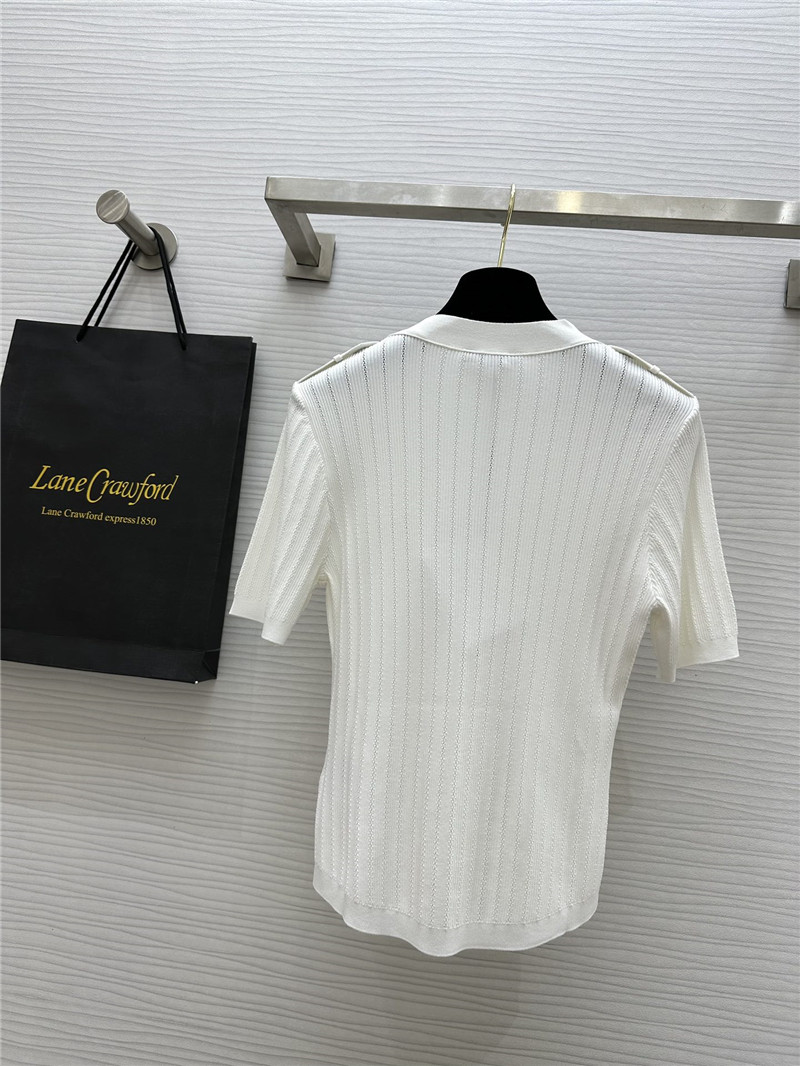Balmain gold button short sleeve replica d&g clothing
