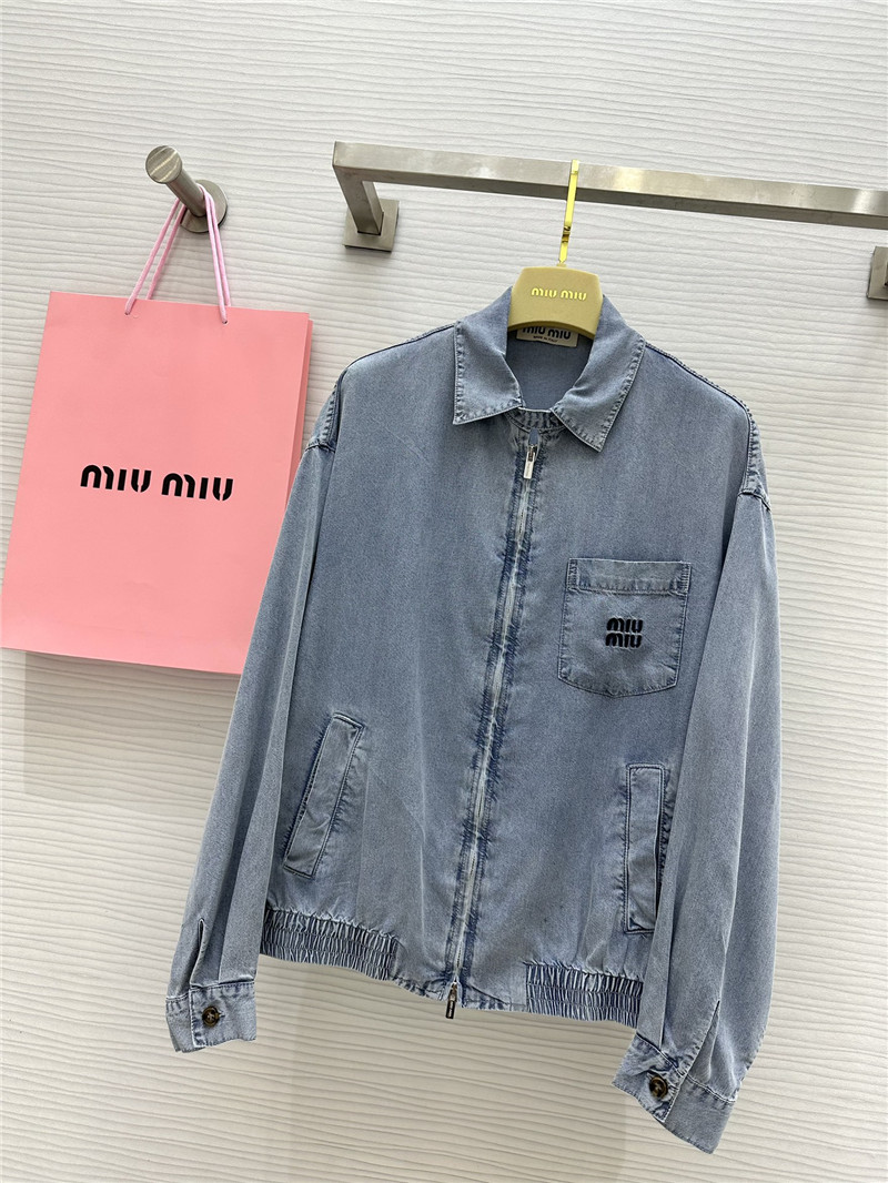 M1um1u oversized denim jacket replica d&g clothing