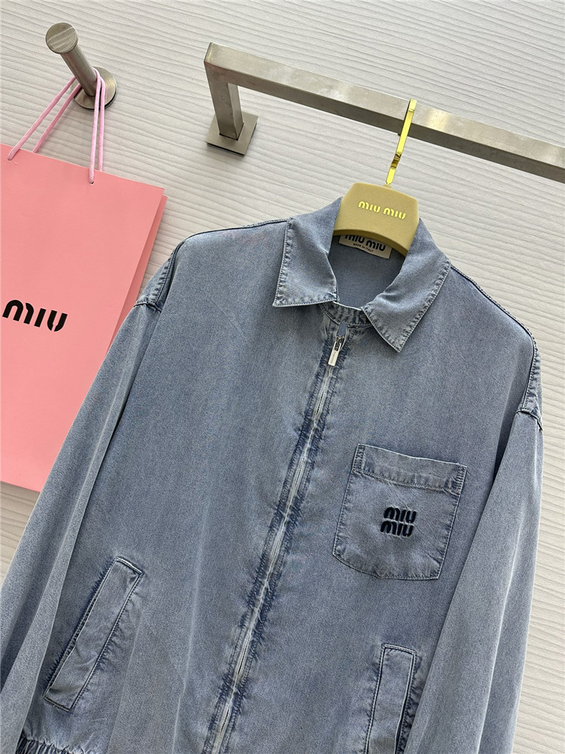M1um1u oversized denim jacket replica d&g clothing