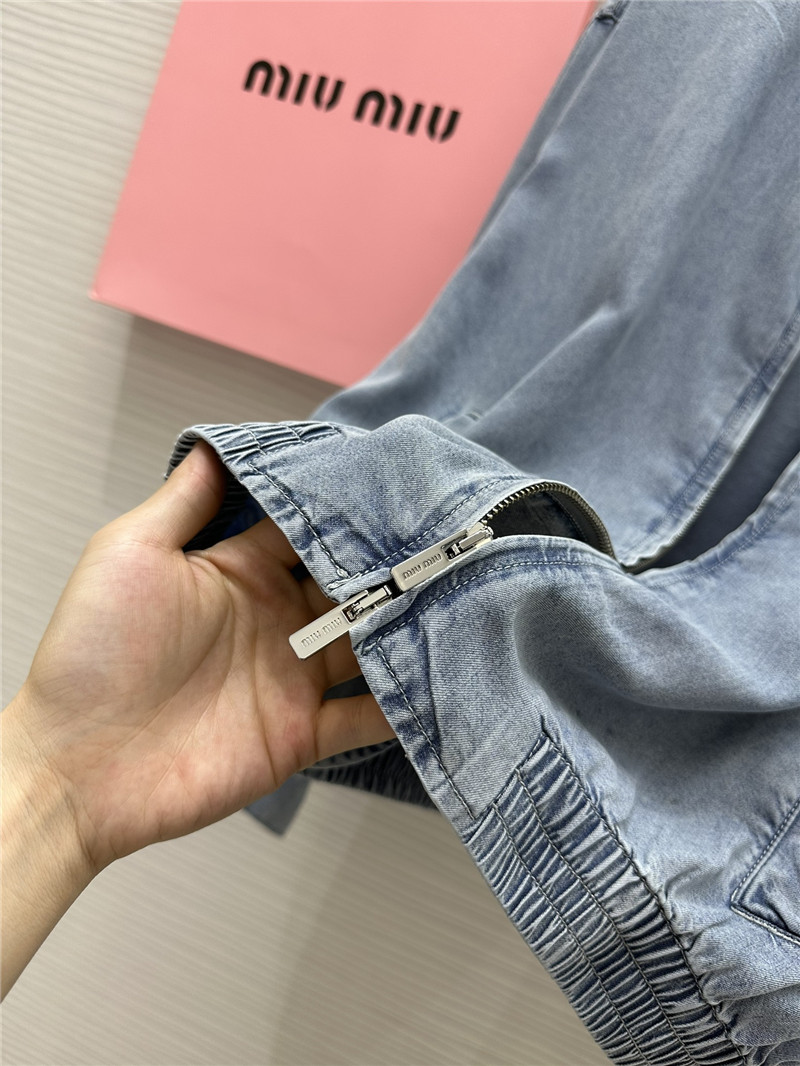 M1um1u oversized denim jacket replica d&g clothing