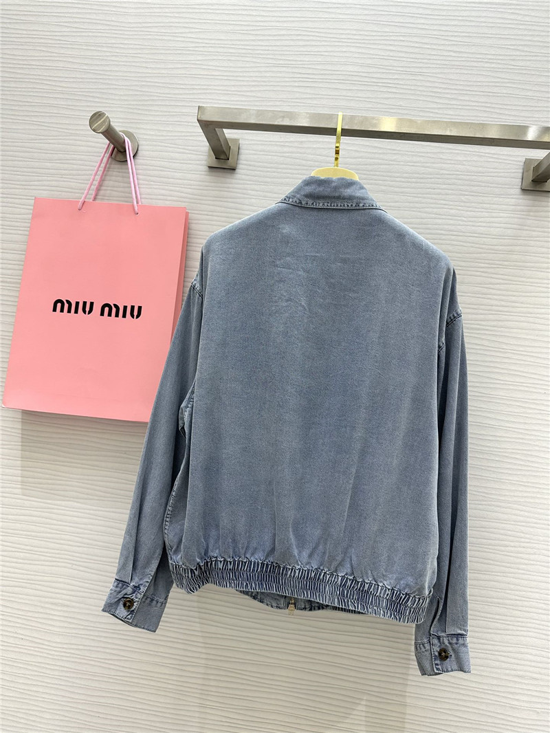 M1um1u oversized denim jacket replica d&g clothing