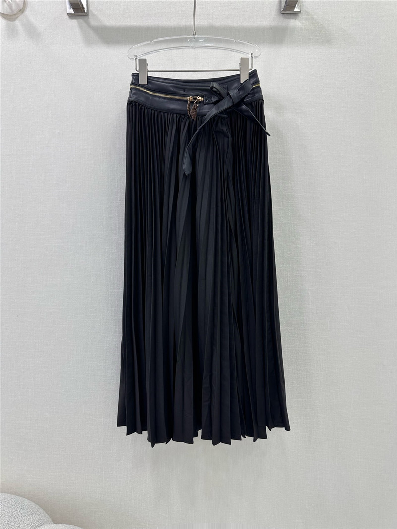 l0vis Vvtt0n lv patchwork leather long skirt replica clothing sites
