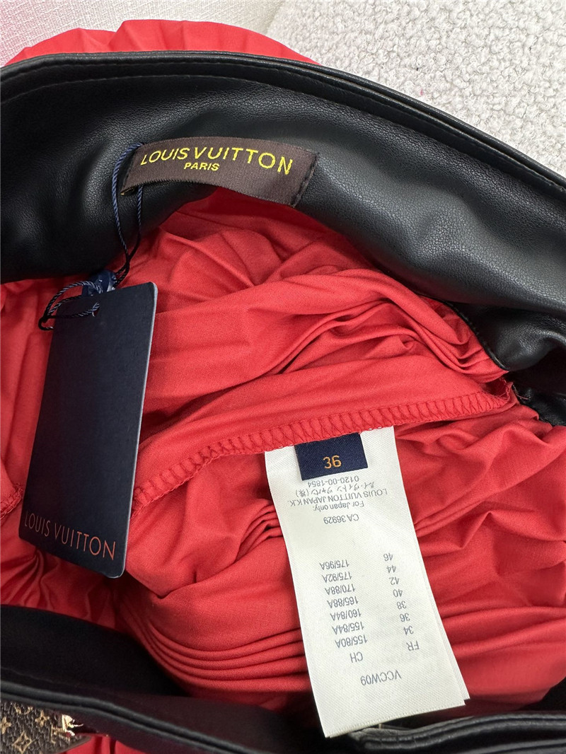 l0vis Vvtt0n lv patchwork leather long skirt replica clothing sites