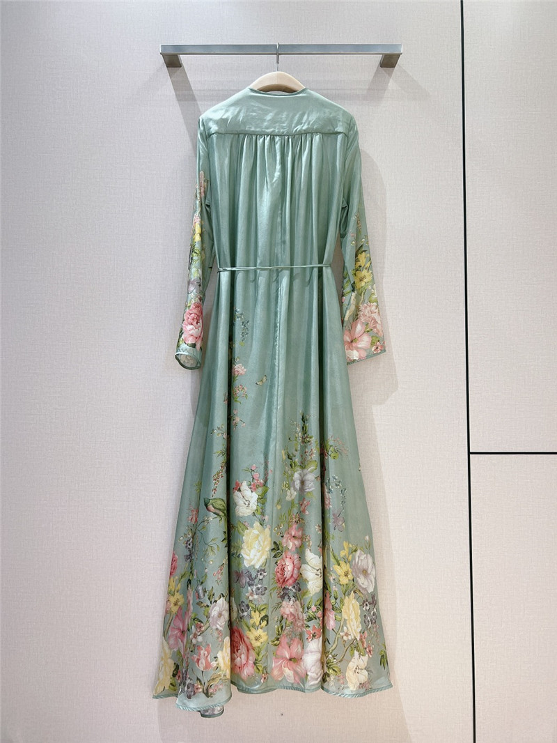 zimm fixed print silk dress cheap replica designer clothes