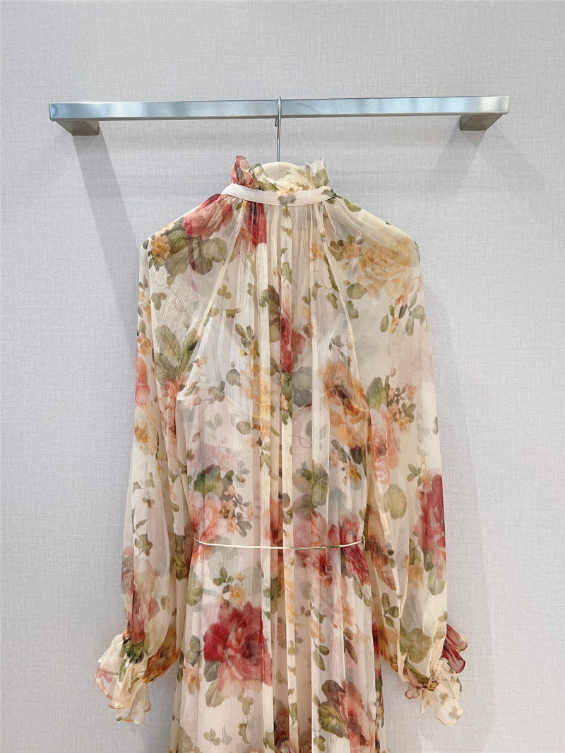 Zimm pleated patchwork ruffle collar dress replica d&g clothing