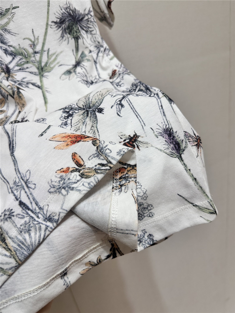 D10r floral print slim fit short-sleeved t-shirt