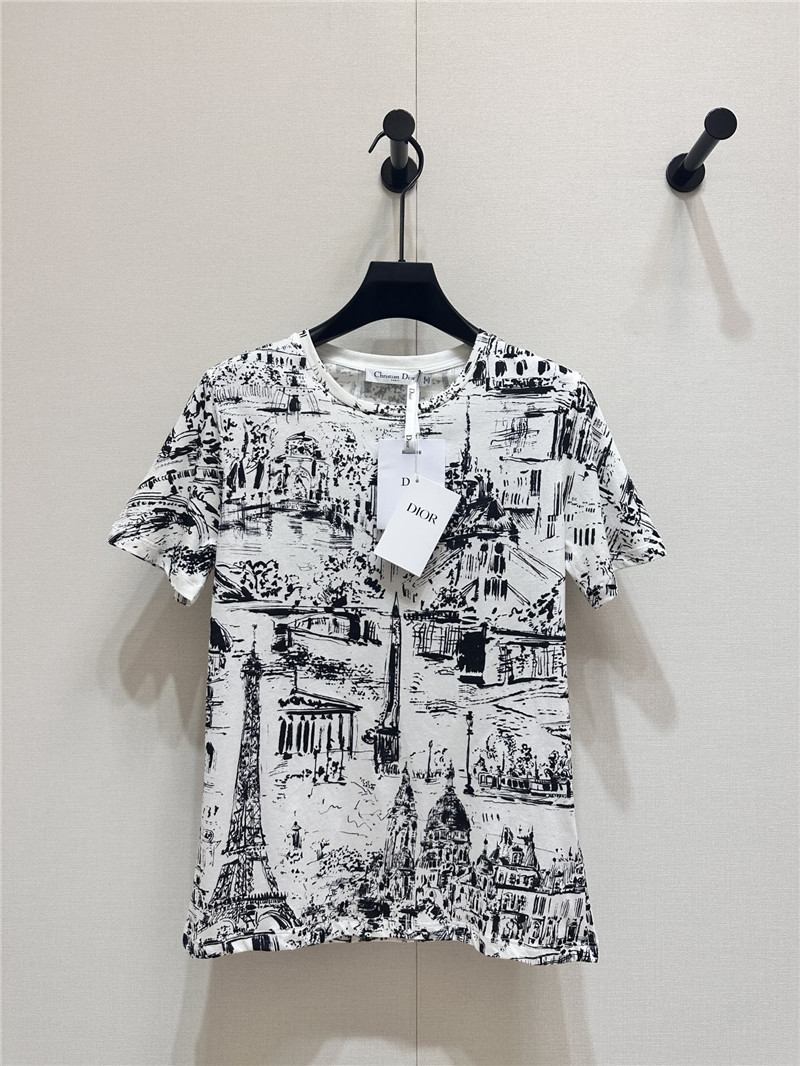 D10r paris map series short-sleeved replica clothes