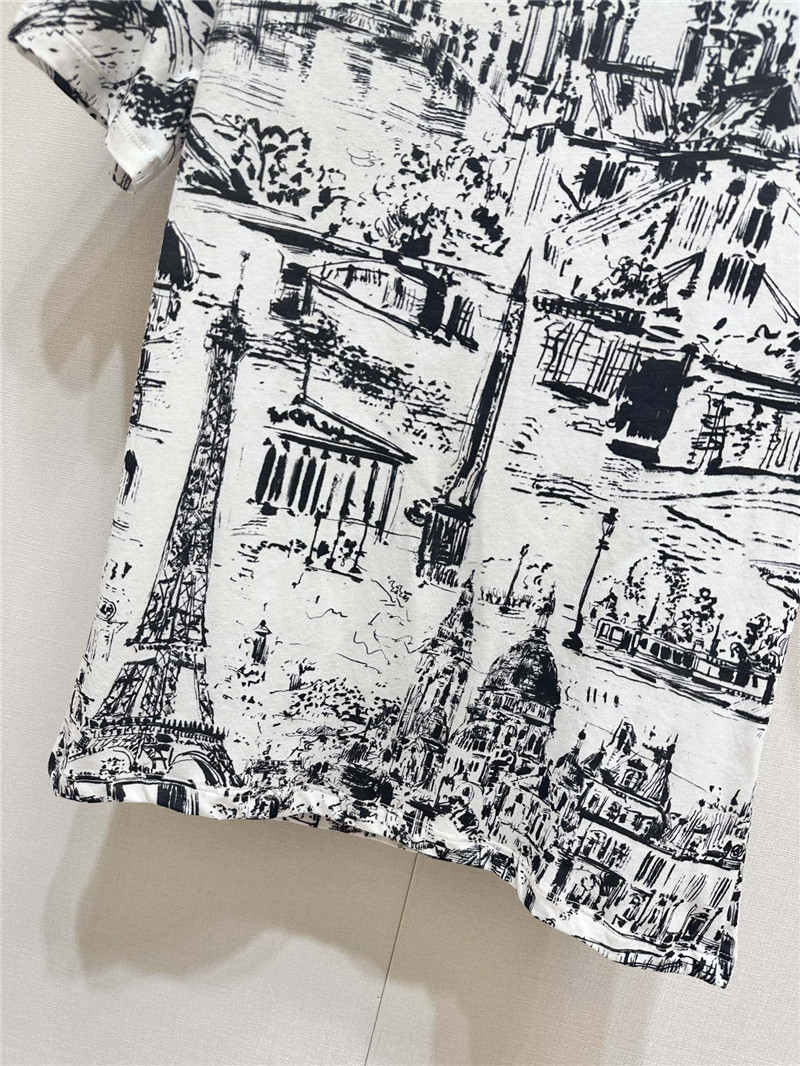 D10r paris map series short-sleeved replica clothes