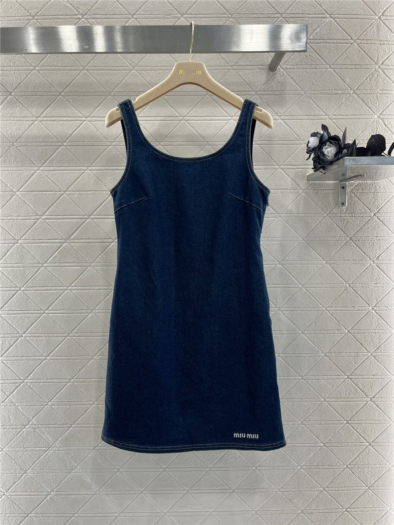 M1um1u denim vest skirt replica clothing sites