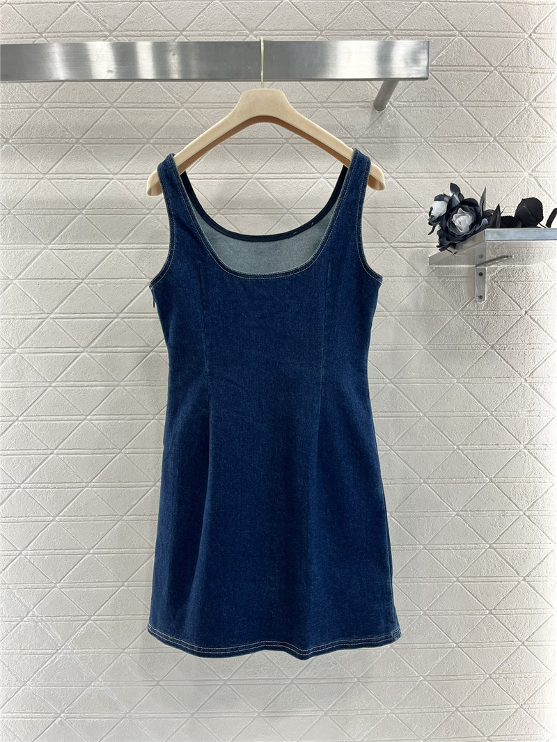 M1um1u denim vest skirt replica clothing sites