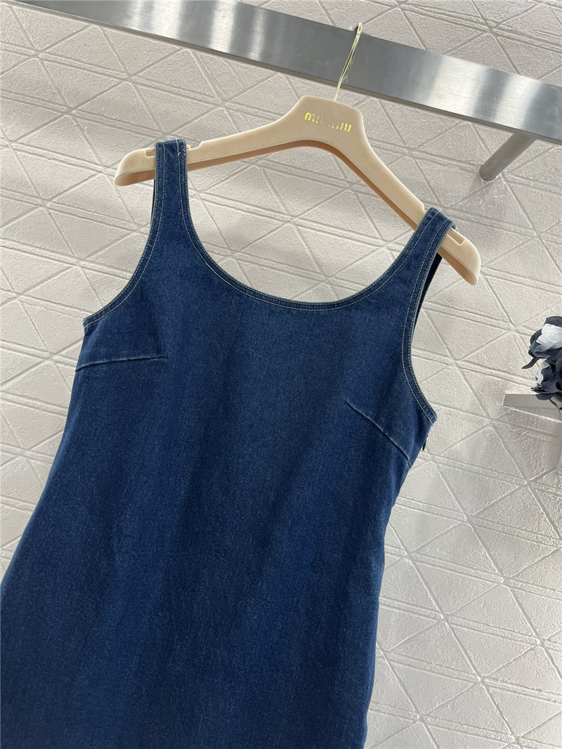 M1um1u denim vest skirt replica clothing sites