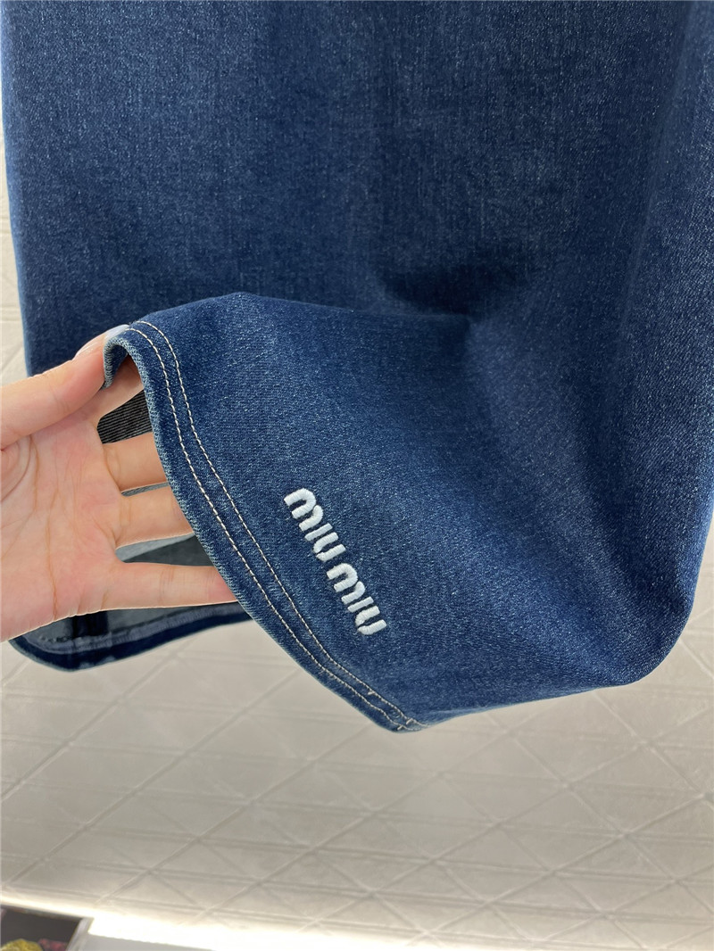 M1um1u denim vest skirt replica clothing sites