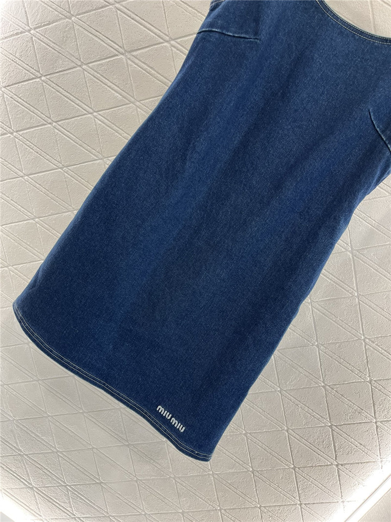 M1um1u denim vest skirt replica clothing sites