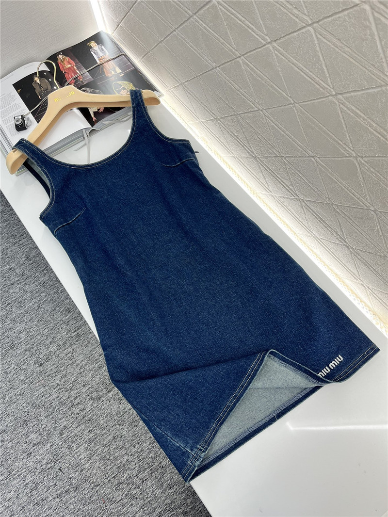 M1um1u denim vest skirt replica clothing sites