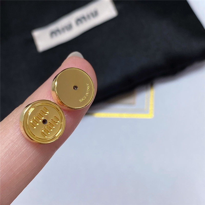 M1um1u enamel letter earrings