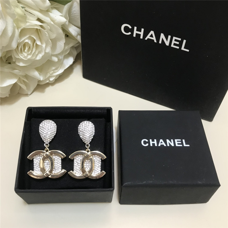 Ch**el water drop cc earrings