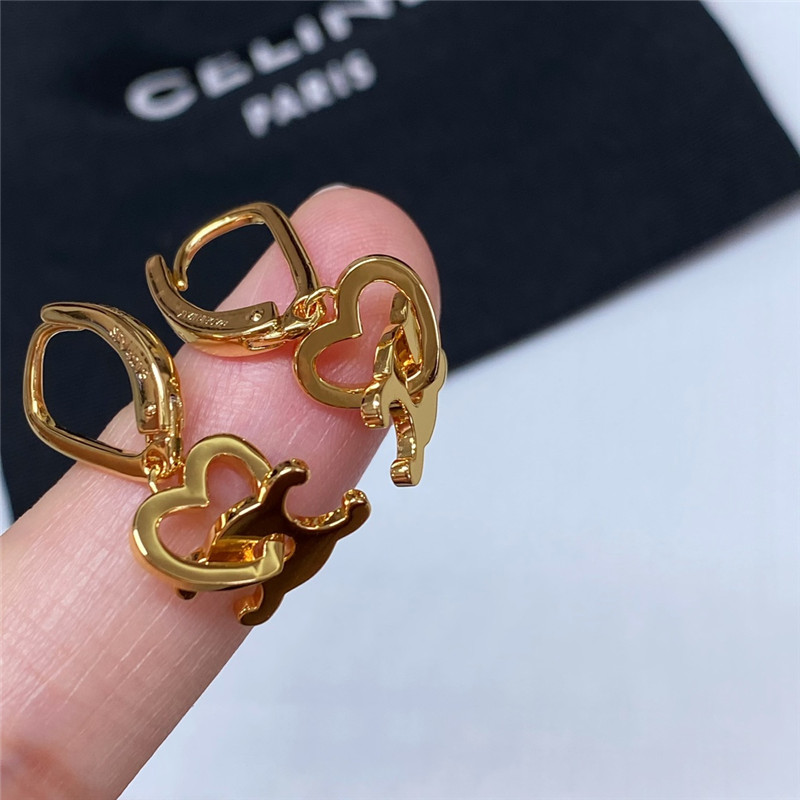 Ce1i*e arc de triomphe heart earrings