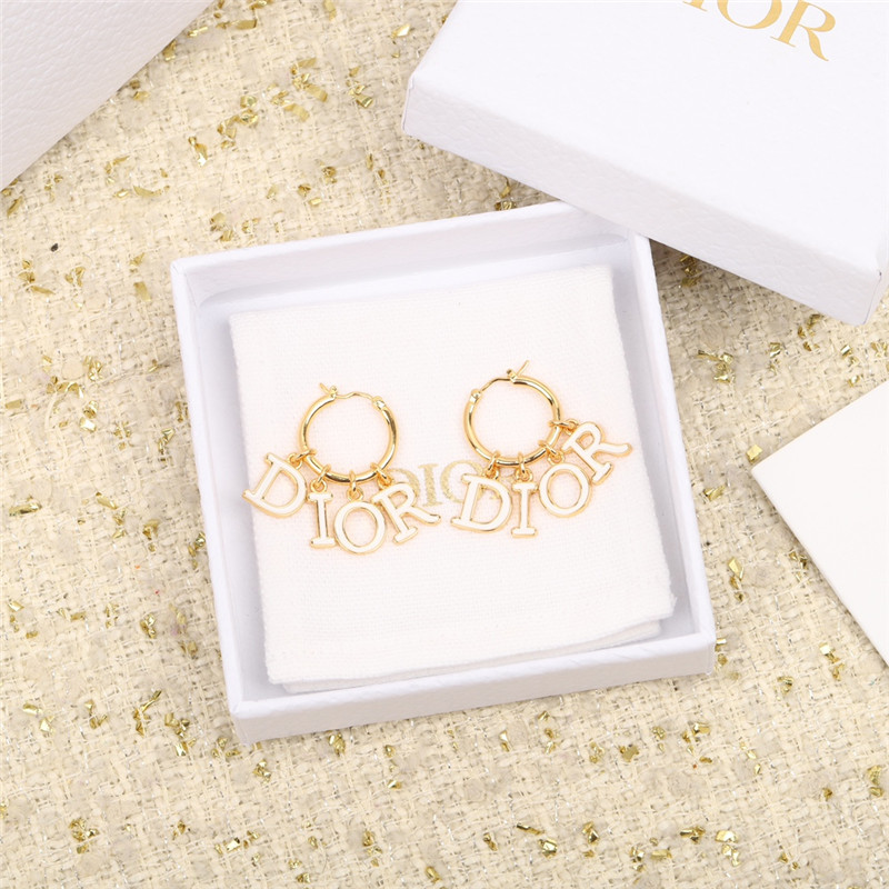 D10r letter pendant earrings