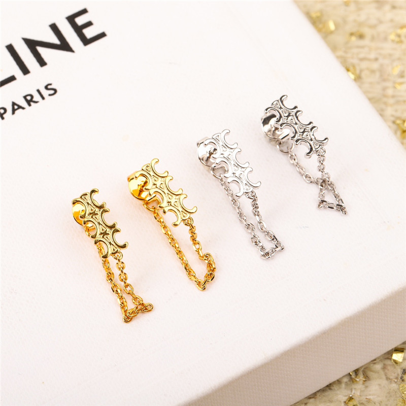 Ce1i*e three-dimensional arc de triomphe earrings