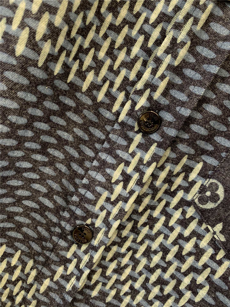 l0vis Vvtt0n lv monogram patchwork denim shirt replica clothes