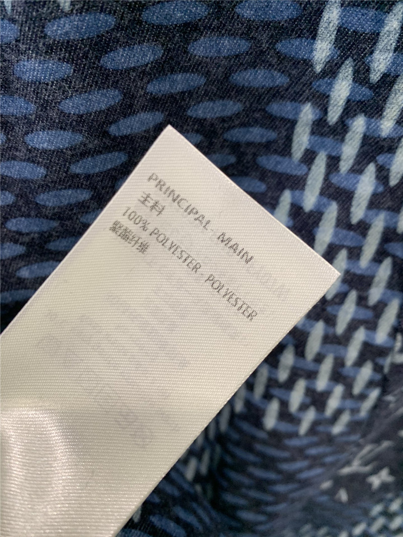 l0vis Vvtt0n lv monogram patchwork denim shirt replica clothes