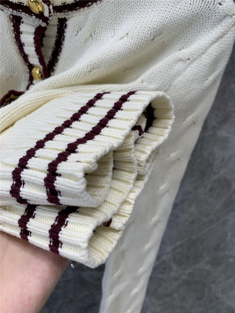 Pra*a crew neck cable cardigan replica d&g clothing