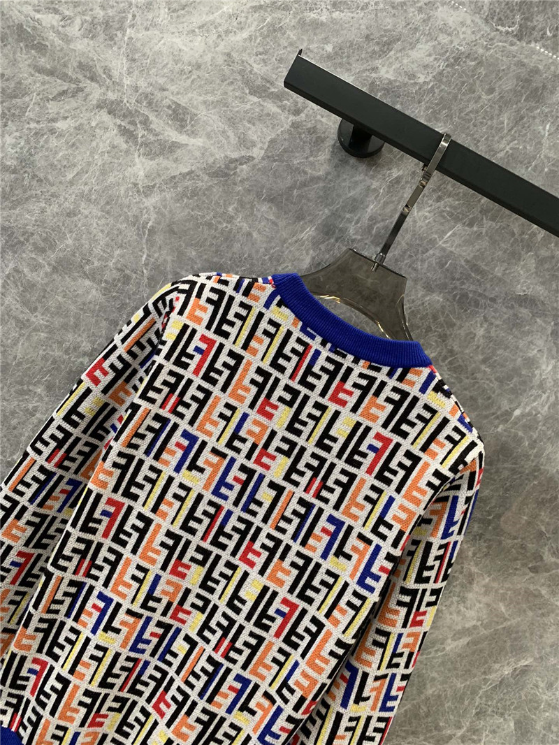 F**di letter knitted long sleeve sweater replica d&g clothing