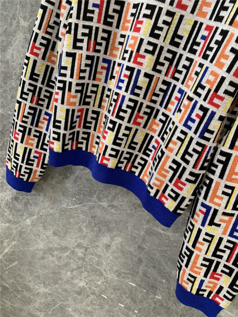 F**di letter knitted long sleeve sweater replica d&g clothing