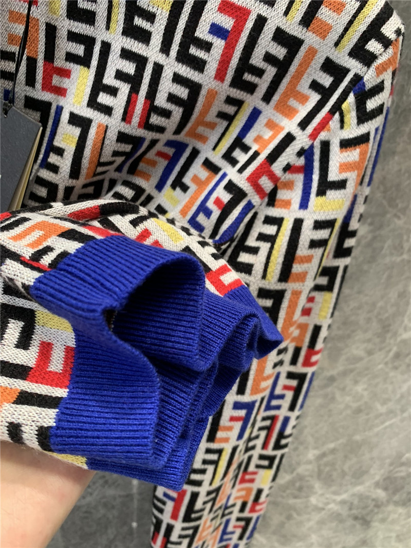 F**di letter knitted long sleeve sweater replica d&g clothing