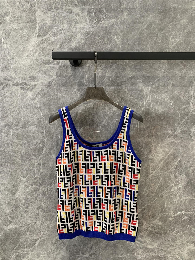 F**di letter knitted vest replica designer clothes
