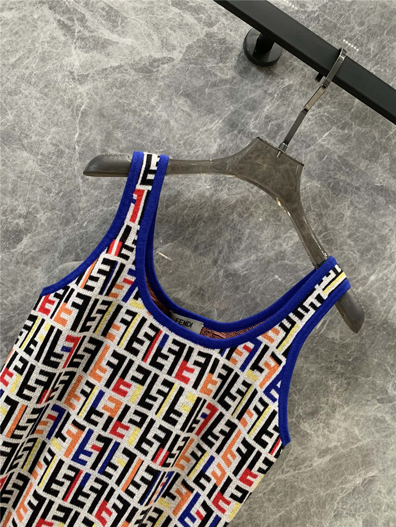 F**di letter knitted vest replica designer clothes