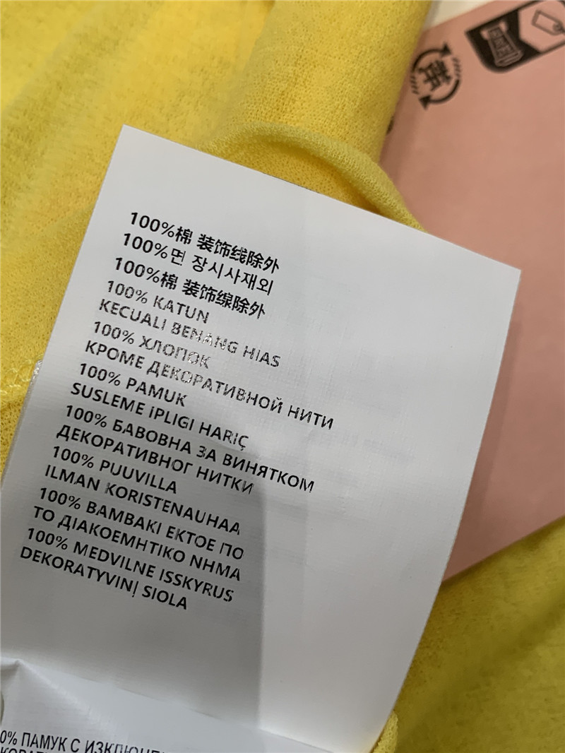 M1um1u thin round neck short sleeve t-shirt replica clothes