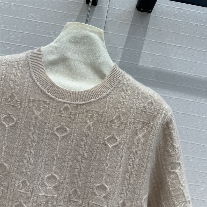 H**me5 brown short sleeve knitted top