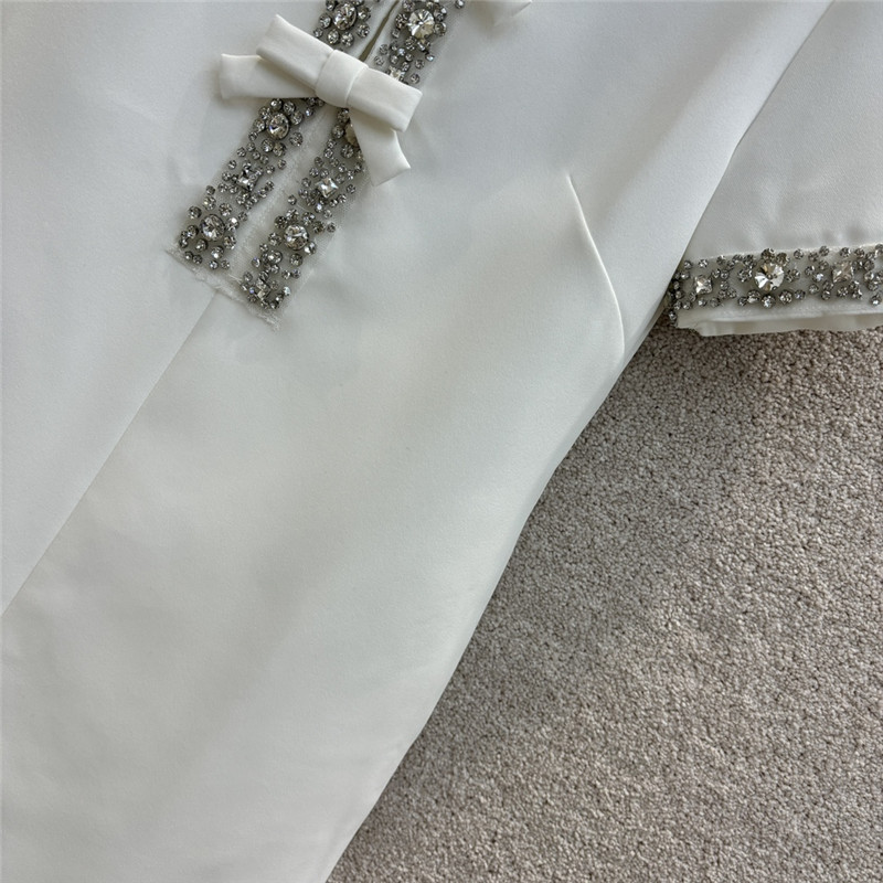 Va1e*ntin0 bow french short sleeve dress replica clothing