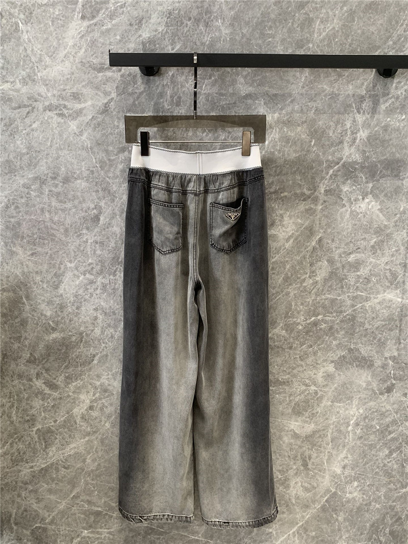 Pra*a waistband denim trousers replica d&g clothing