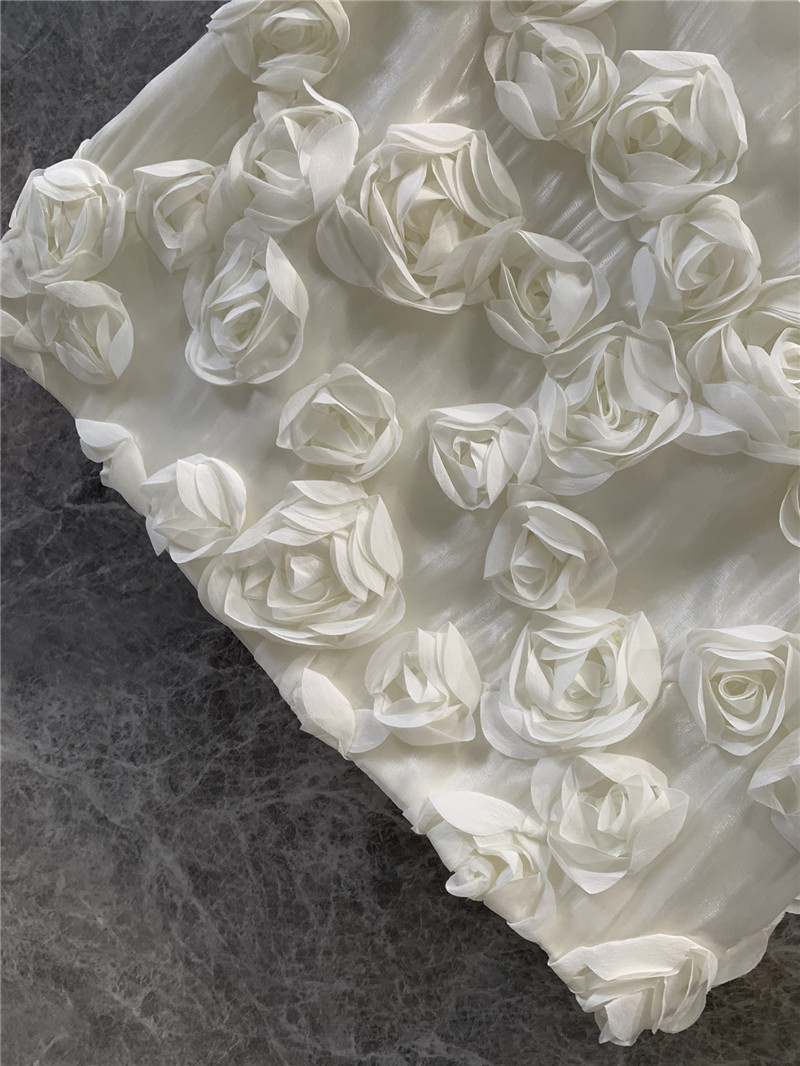 Va1e*ntin0 3d pearl flower skirt replica designer clothes