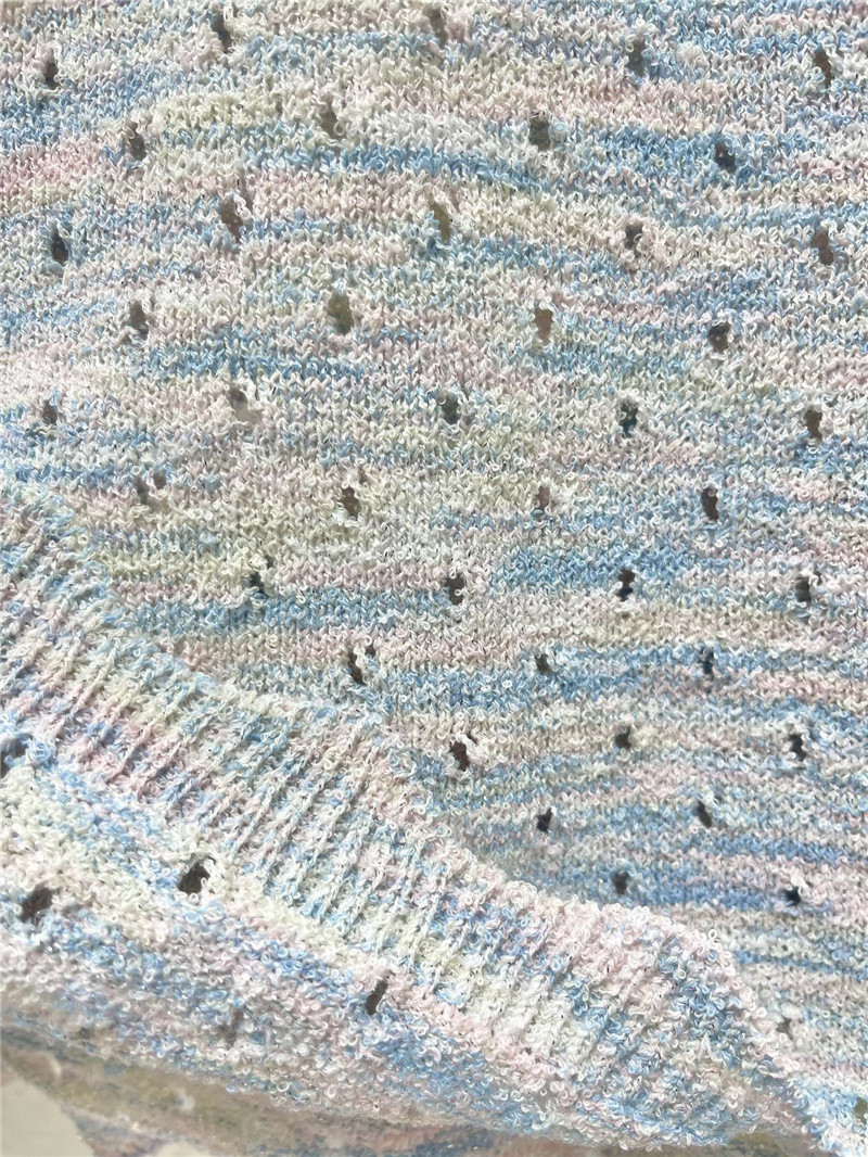 Ch**el colorful yarn lace hollow knitted vest replicas clothes