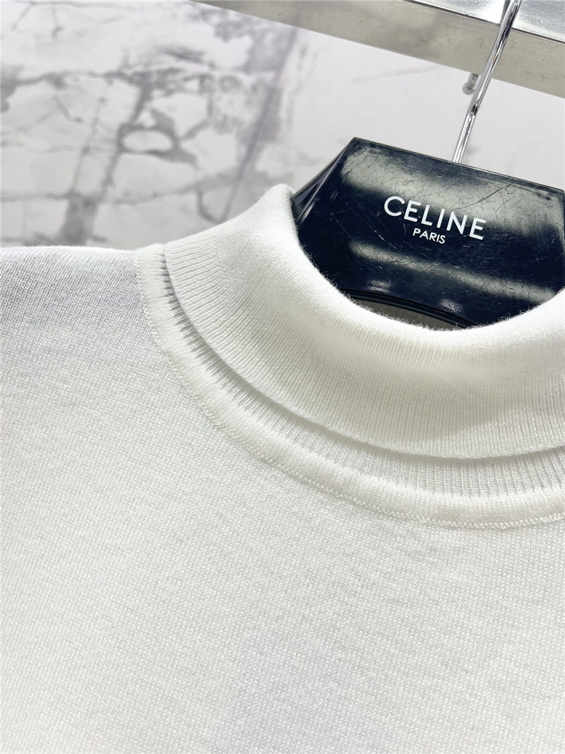 Ce1i*e knitted pullover high collar design long sleeves replica clothes