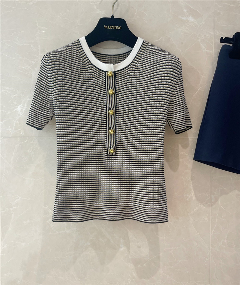 Va1e*ntin0 striped top cheap replica designer clothes