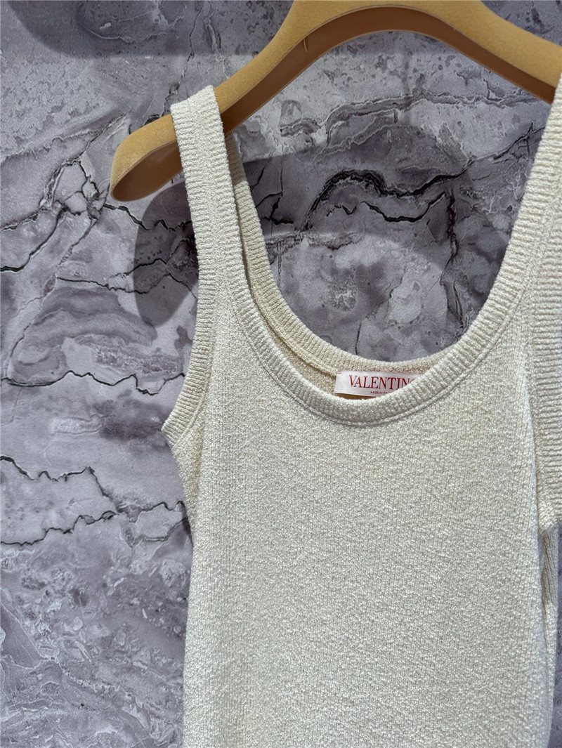 Va1e*ntin0 logo embroidered vest replica clothing sites